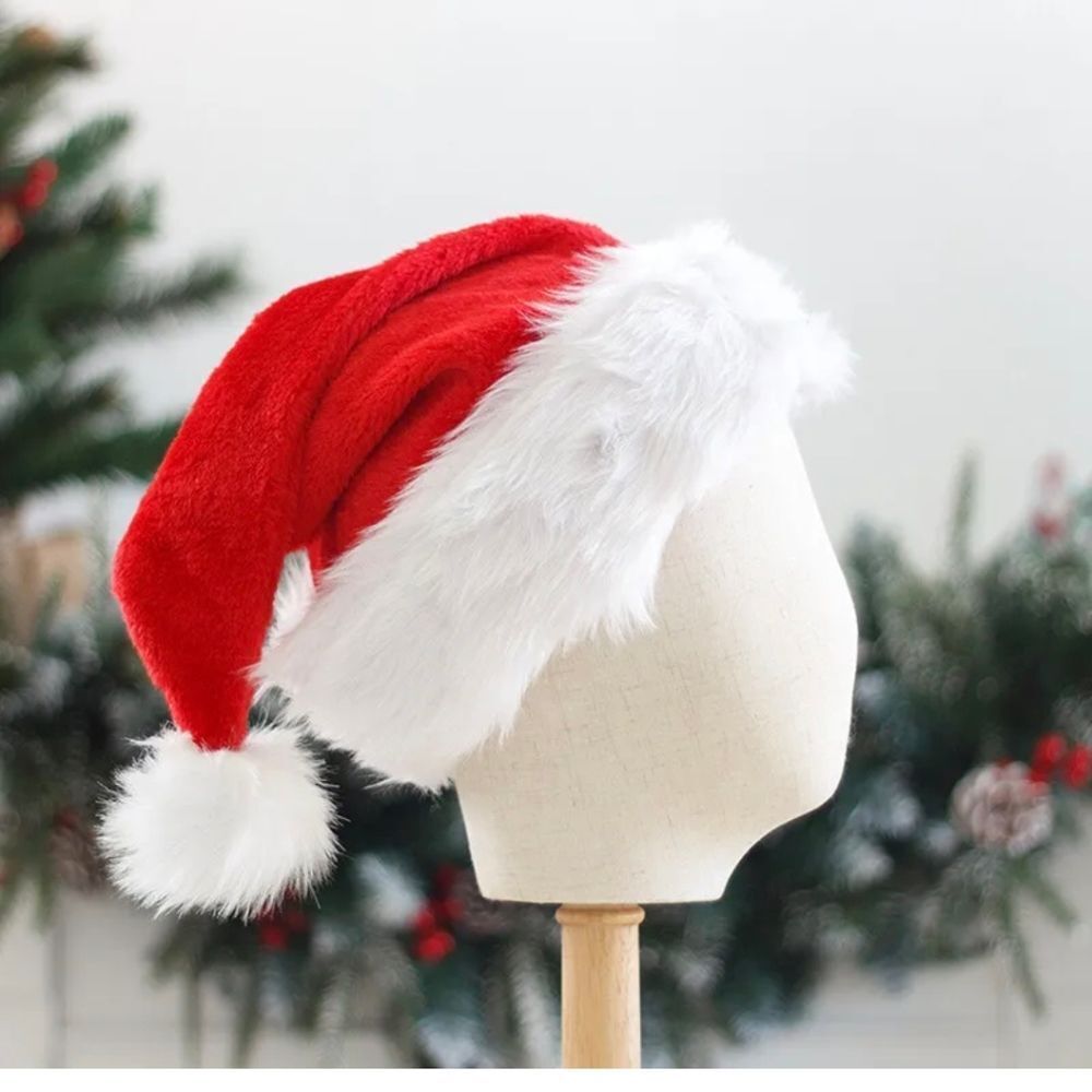 Red Velvet Classic Santa Claus Hat For Xmas Party,Christmas Hat For Children